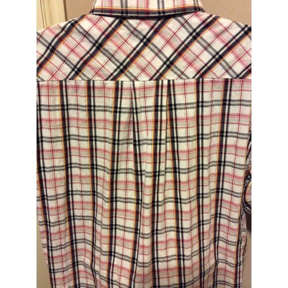 SouthPole Hexagon Product Short Sleeve Button Shirt Mens Size 5XL White Plaid - Picture 11 of 12